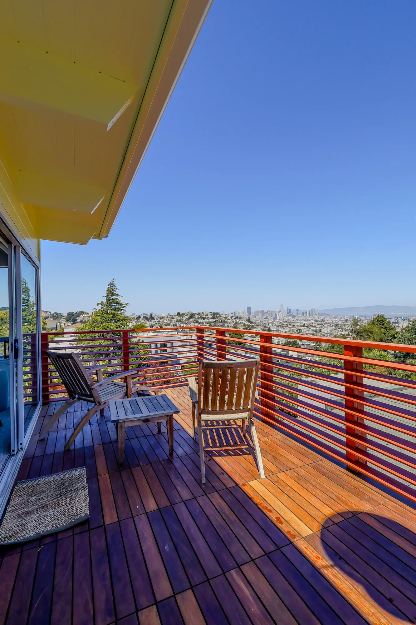 Deck with a city view