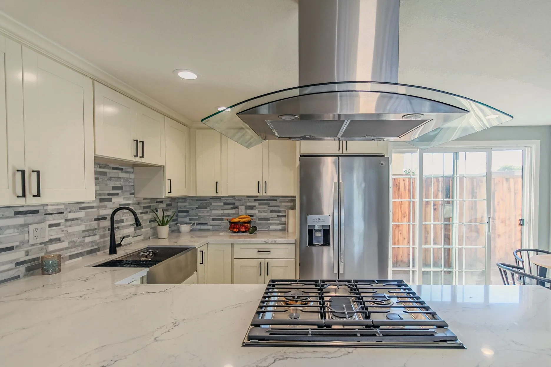 Island with cooktop